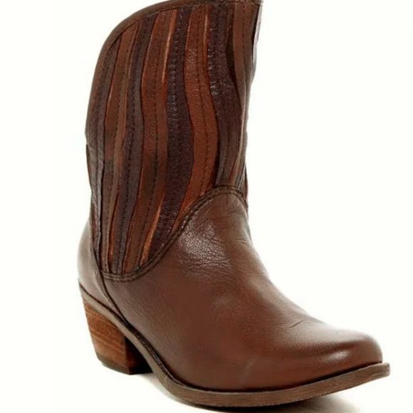 Sheridan Mia Shoes - Sheridan Mia New SWAY Boot Striped Art Shaft Leather Brown Combo Women's 37